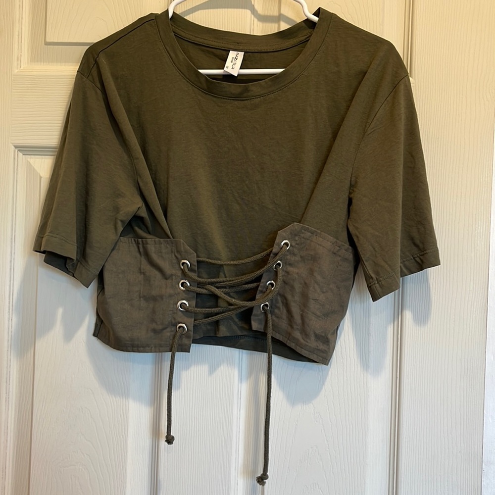 Cute With Strings Crop Top - image 1